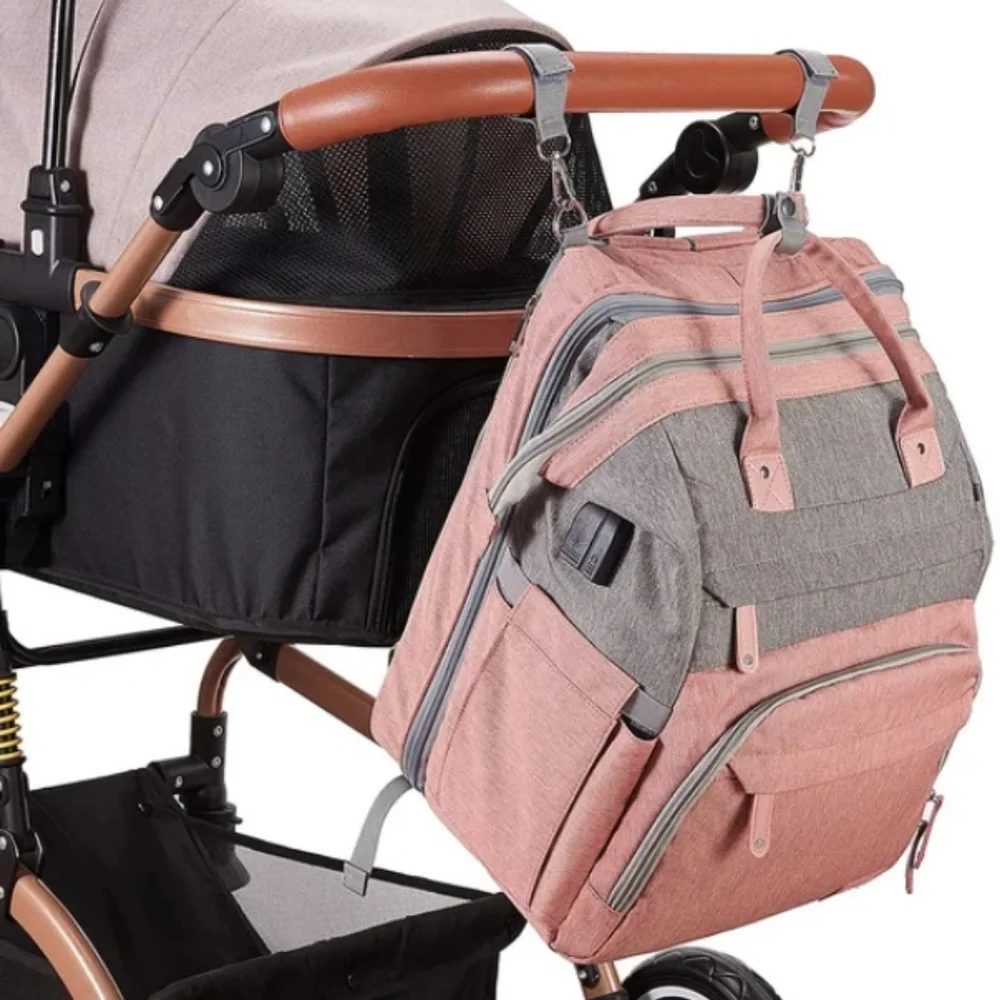 YOOFOSS | Diaper Bag, Pink & Gray